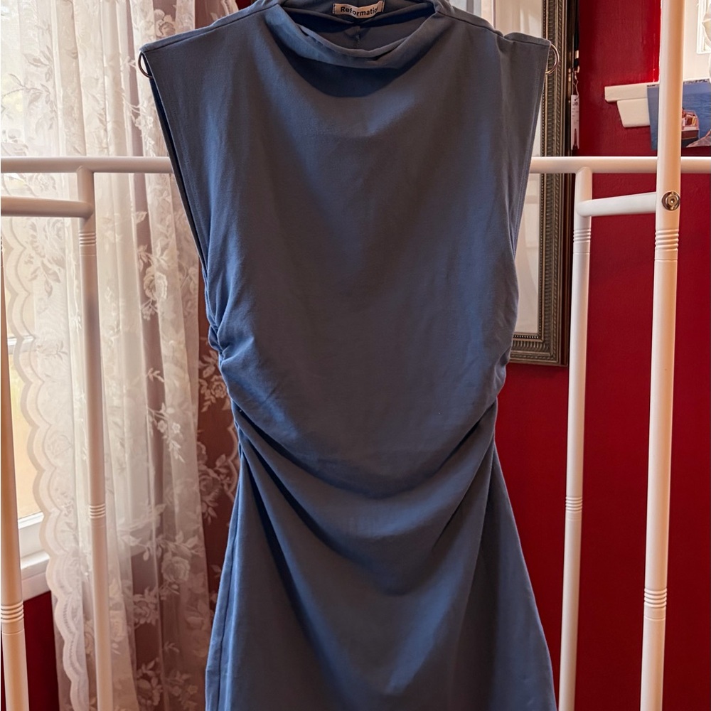 Reformation Sky Blue Sleeveless Mini Dress - Picture 12 of 16